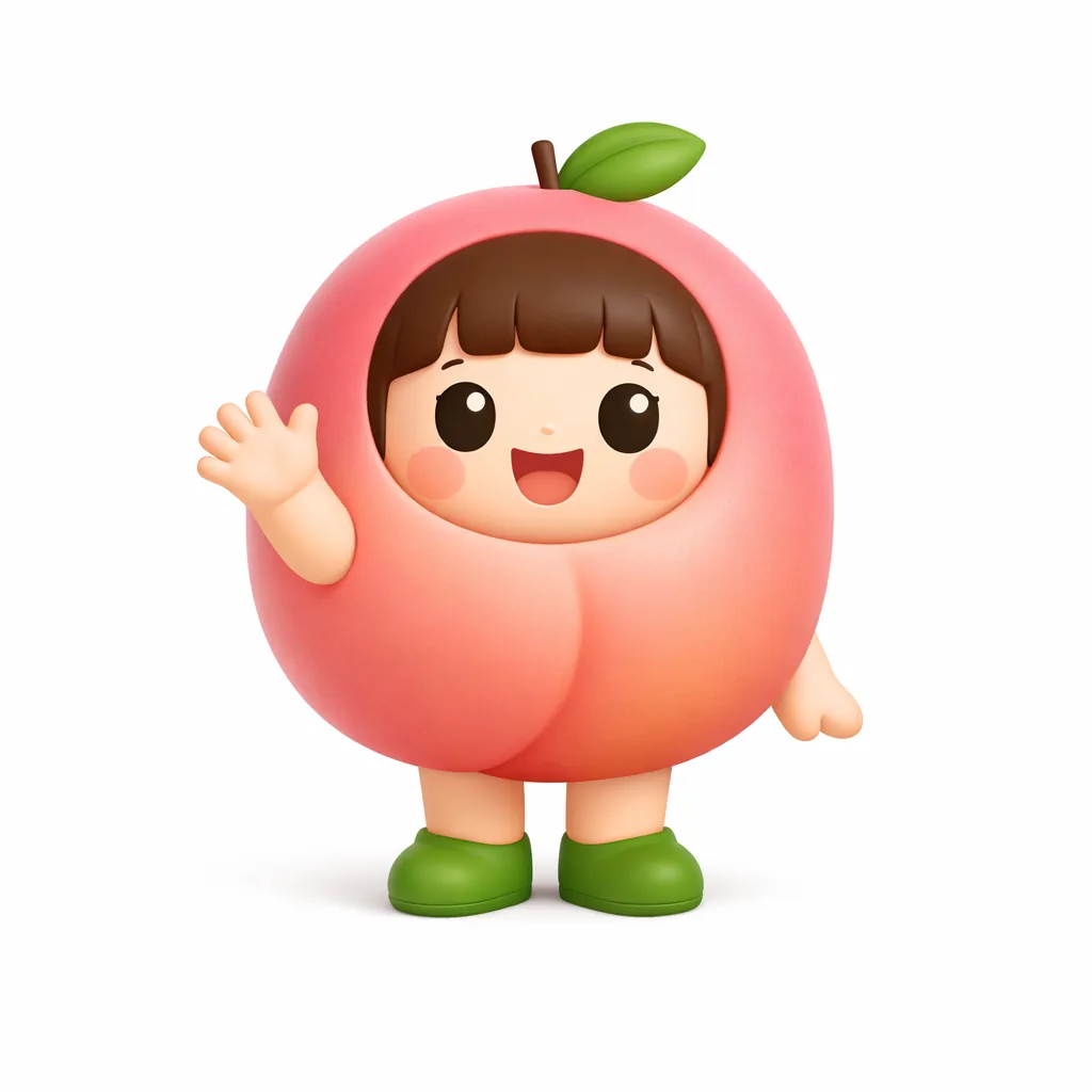 桃子科普桃子卡通形象